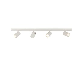 Astro Lighting Ascoli Four Bar loft- og vægspot i mat hvid med fire cylinderformede spots på en lang skinne.