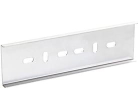 Schneider Electric koblingsbeslag ES114, 60mm bred, fremstillet i AISI304 rustfrit stål med flere monteringshuller.