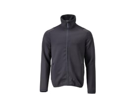 Mascot 22585-608 marineblå fleecejakke med høj krave og lynlås, vist frontalt isoleret på hvid baggrund.