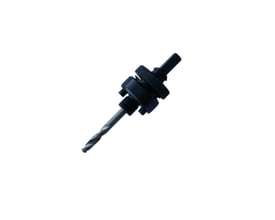 Thürmer A10-adapter til hulsavholder i HSS med SDS-tilslutning og 10 mm mål, vist skråt med spiralbor.
