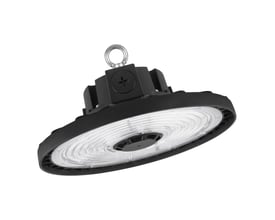 Sort Ledvance High Bay Performance LED armatur med lysende diffuser, set fra siden.