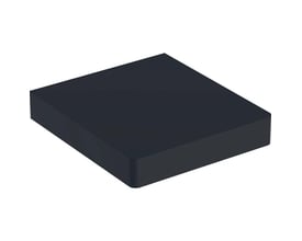 Geberit Renova Comfort topplade i antracitgrå, matlakeret MDF med mål 273 x 302 x 50 mm, passer til underskabe med én låge.