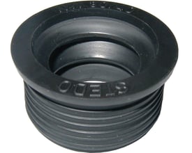 Sort gumminippel med en udvendig diameter på 40mm og indvendig dimension på 30-34mm, ideel til HT-systemer.