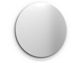 Rundt Svedbergs Valje-spejl med enkel, kantløs form og en diameter på 100 cm, vist lige forfra.