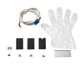 SG Armaturen Lineal Surface Start Kit indeholder DALI-kompatibel ledning, monteringsbeslag, skruer og et par handsker.