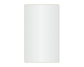 Loevschall Refine spejl på 60x100 cm set lige forfra med smal, messingfarvet ramme.