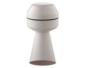 Grothe Urmet horn, en lysegrå enhed med en konisk base og en afrundet top, designet til indendørs og udendørs brug.