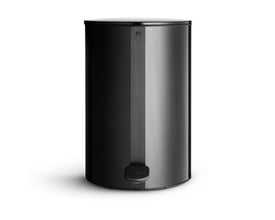 Unidrain Reframe pedalspand i sort, rustfrit stål med poleret overflade, 4 liters volumen og gulvstående.