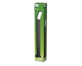 Emballage til Philips Lighting Splay pullert, 12W, 4000K, 96cm, med illustration af pullerten i antracit.