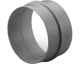 Fresh plastsystem 100 nippel i grå PVC, designet til samling af rør med en diameter på Ø100 mm.