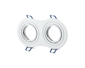 V-TAC Vt-783 lampe, en rund, hvid, dobbelt GU10 loftlampe lavet af aluminium med fjedermekanismer.