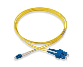 Lauritz Knudsen fiberpatchkabel OS1/OS2 på 3 meter, med SC-duplex stik i hver ende og LSZH-kappe.