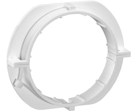 Niko montagering i hvid plast, designet til indbygningsdåse 41-909 og 41-990.