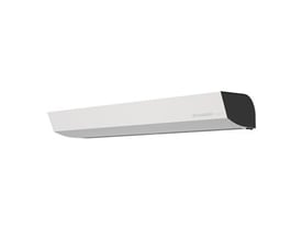 Lufttæppe Guard One 100E med el-varme i hvid og sort design, ideelt til små indgange, vist på hvid baggrund.