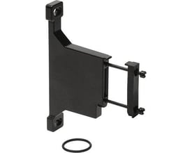 Festo monteringsvinkel MS4-WPB-EX i sort, eksplosionssikker og korrosionsbestandig, med synlige skruer og en separat pakning.