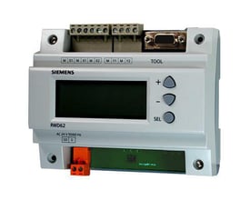 Siemens RWD62 regulator, universel AC 24 V med 2 modulerende udgange og digitalt display.