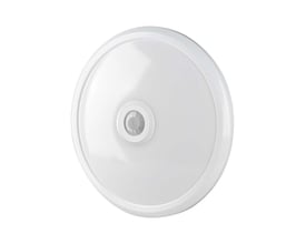 V-TAC Vt-13 LED kupellampe i hvid med centralt placeret PIR-sensor og mat diffusor for jævn lysfordeling.