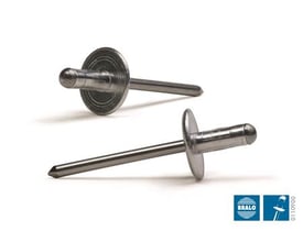 Bralo multi grip nitte, Ø 4,8 x 10,5 mm, fremstillet i aluminium og rustfrit stål, vist på hvid baggrund.