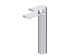 AM.PM Flash håndvaskarmatur i blank krom med én grebsbetjening, monteret på bord eller vask.