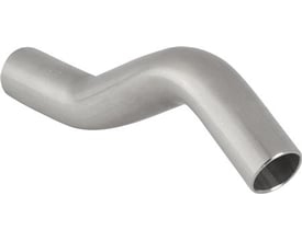 Geberit Mapress rustfri overbøjning til 18 mm rør, fremstillet af CrNiMo-stål for høj korrosionsbestandighed.