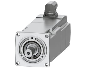 Siemens Simotics S-1FK2 CT servomotor med en cylinderformet aksel D14x30mm og et drejeligt stik på siden.