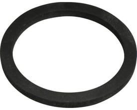 Gummipakning til forskruning med en størrelse på 1 1/4" i sort gummi, der sikrer en tæt forsegling.