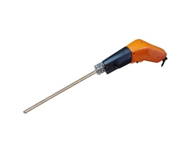 PROFIX 250 AIR flamingoskærer, visuelt præsenteret med orange greb og lang, tynd klinge, klar til brug på hvid baggrund.