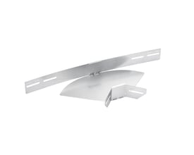 Justerbar flad hjørne til kabelbakker, 60 x 200 mm, fremstillet af el-forzinket stål.