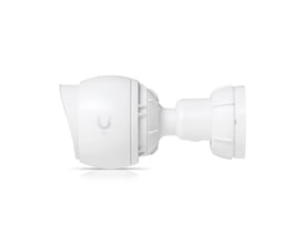 Ubiquiti UniFi Protect G5 Bullet kamera i hvid, set fra siden med fokus på kamerahusets design.