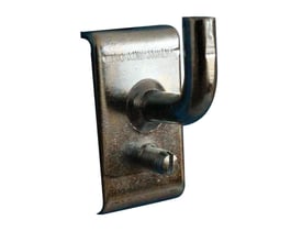 Maskinfabrikken Universal værktøjskrog i metal med 10mm længde, 90 graders vinkel og Ø6mm krogdiameter på hvid baggrund.