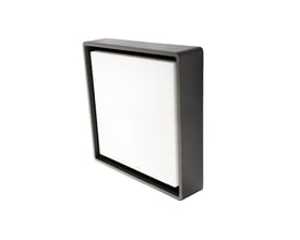SG Armaturen Frame Square Maxi LED armatur i grafit farve med hvid diffusor, designet til væg- og loftmontering indendørs.