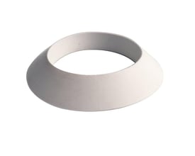 Konisk gummiring i hvid gummi med 1 1/2" gevind, ideel til tætning af samlinger.
