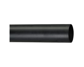 Sort Evopipes Uponor PE100-trykrør med synlig åben rørende, 355 mm, PN10 og SDR17, leveret i 12 m længde.