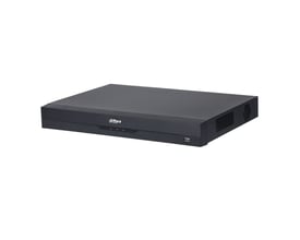 Sort Dahua WizSense digital videooptager XVR5216AN-I3/T med fladt kabinet, set skråt forfra.