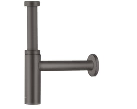 Hansgrohe Flowstar S designvandlås i børstet sort krom med justerbar vægafstand, klar til installation på badeværelset.