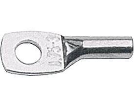 Klauke rørkabelsko til 1,5 mm² leder med M3 bolt hul, fremstillet af fortinnet kobber og med synligt inspektionshul.