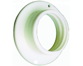 Blå roset med flange til gennemføringsrør, 3/8" diameter, passer til 20mm ydre rør diameter.