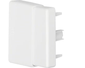 Hager endestykke i perlehvid plast, passer til LF kanaler, designet til pæn afslutning.