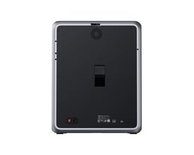 Creality K2 Pro 3D-printer set bagfra med mørkt bagpanel, ventilationsåbning og strømtilslutning.