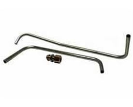 Danfoss impulsledningssæt til AVP-regulator, vist med bøjede kobberrør og R 1/2" klemringsforskruning på hvid baggrund.