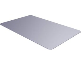 Weidmüller MetalliCard CC-M 85/54 ST, et sølvfarvet komponentmærke i rustfrit stål med dimensionerne 85,6x54 mm.