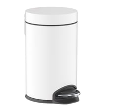 Hansgrohe AddStoris pedalspand i mat hvid, 3 liters volumen, med praktisk pedal og aftagelig inder-spand.