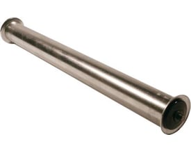 Metalvalse til Roll Profi med flanger i hver ende og et sort gummiagtigt materiale indeni.