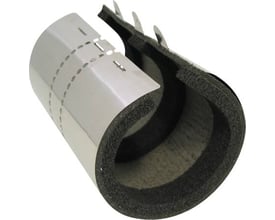 Walraven Pacifyre MK II brandbøsning (P) til 195-204 mm plastrør med indvendig skumisolering og udvendig metalbeklædning.