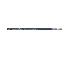 Lapp Unitronic Bus PB YY kabel, 1X2X0,64 med tydelig mærkning 'LAPP KABEL STUTTGART UNITRONIC BUS PB YY' på en hvid baggrund.