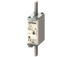 Siemens LV HRC sikring 3NA3 NH1, 160A gG 500V med frontindikator og spændingsførende grebsko. Fremstillet i Grækenland.