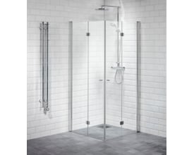 Vetro foldedør med justerbar aluprofil, 89x200 cm, lavet af 6 mm hærdet klart glas og med EasyClean overflade.