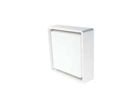 SG Armaturen Frame Square hvid LED væg- og loftlampe på 6W med 3000K og skumringsfunktion, fremstillet i aluminium med diffusor.