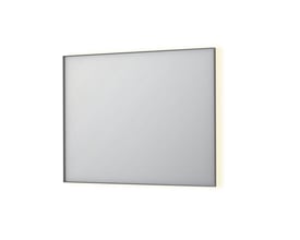 Sanibell INK SP32 LED spejl på 100x80 cm med en smal, børstet rustfri aluramme og indirekte lys.