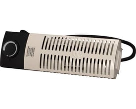 Frico FML 300W frostvagt med 1,2 meter ledning og sort drejeknap til termostatjustering, vist vandret.